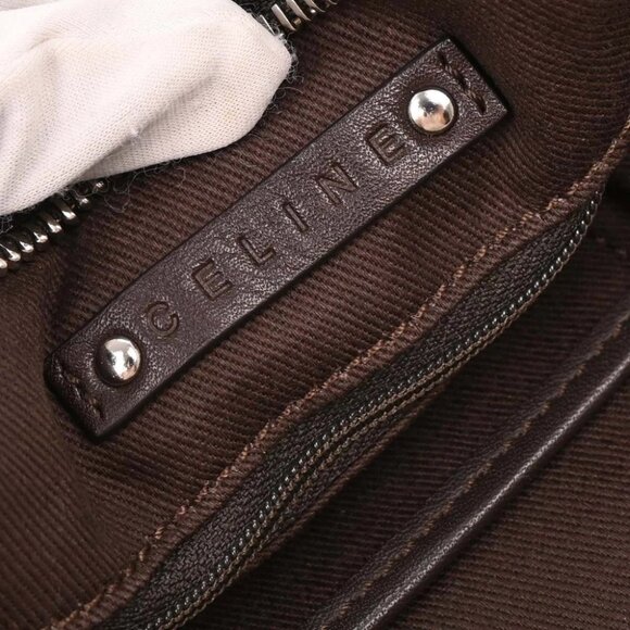 Celine Brown Canvas Embossed Leather Macadam Tote Handbag WC-ST-0059 196165 - Picture 9 of 10